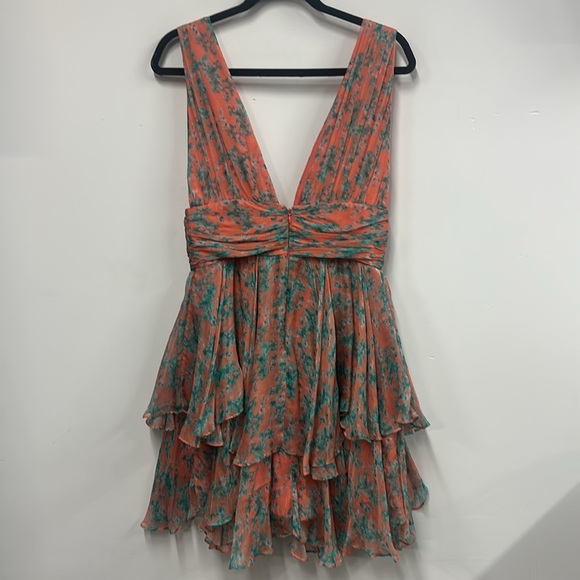 CAROLINE CONSTAS Paros silk-chiffon mini dress M - Picture 9 of 10